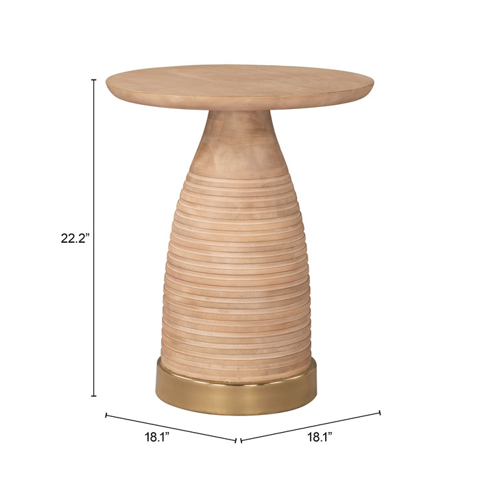 Zuo Modern Radiant Side Table Natural
