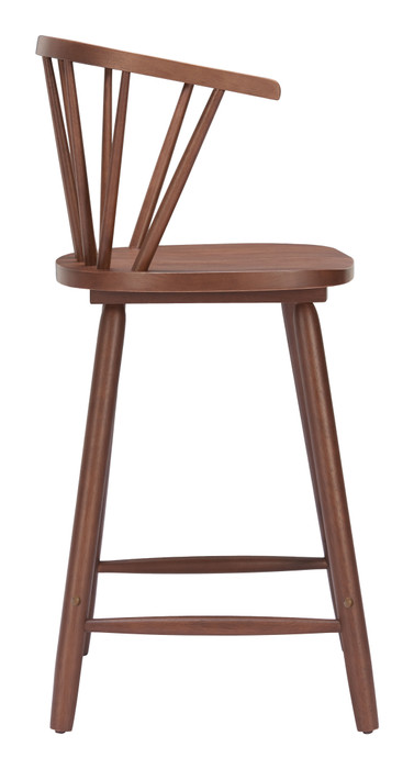 Zuo Modern Stenger Counter Stool (Set of 2) Walnut