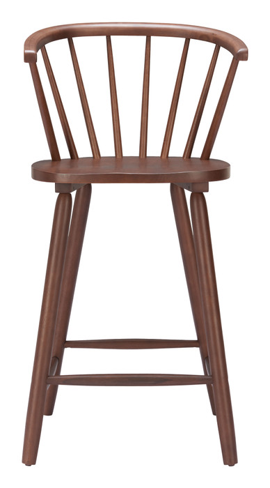 Zuo Modern Stenger Counter Stool (Set of 2) Walnut