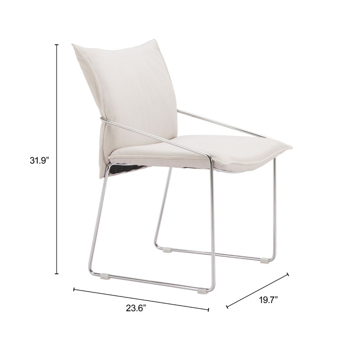 Zuo Modern Pola Dining Chair (Set of 2) White