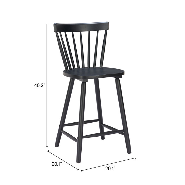 Zuo Modern Tyce Counter Stool (Set of 2) Black
