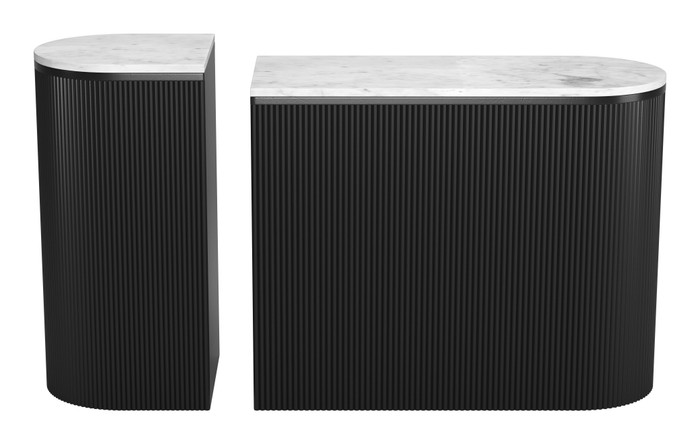 Zuo Modern Ormara Console Table Set (2-Piece) White & Black