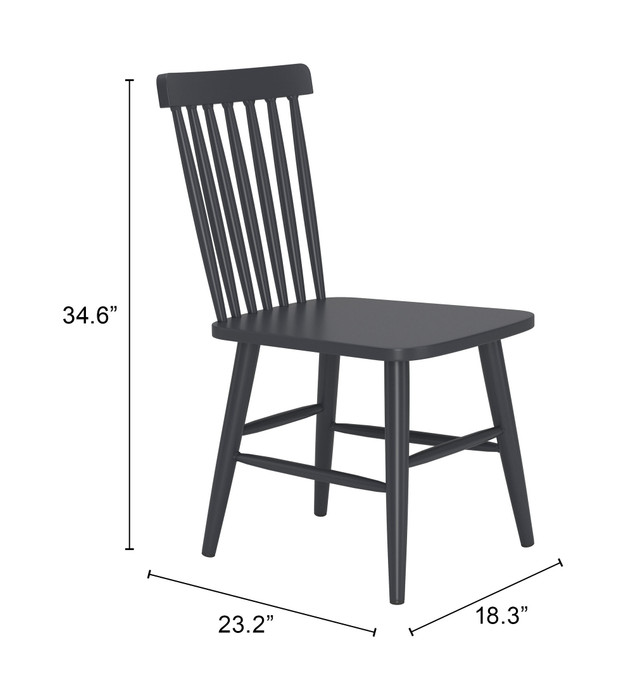 Zuo Modern Zeilen Dining Chair (Set of 2) Black