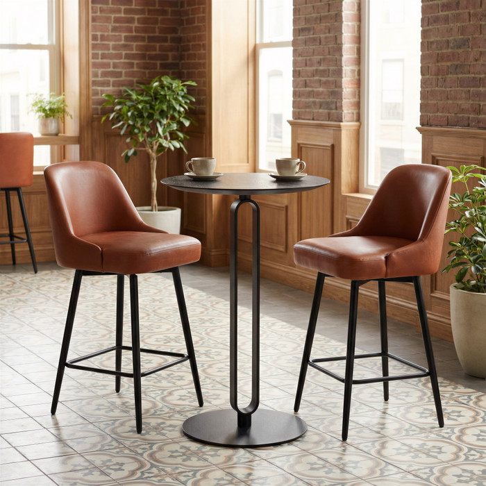 Zuo Modern Keppel Swivel Counter Stool Brown