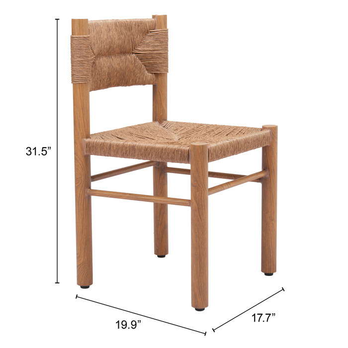 Zuo Modern Iska Dining Chair (Set of 2) Natural