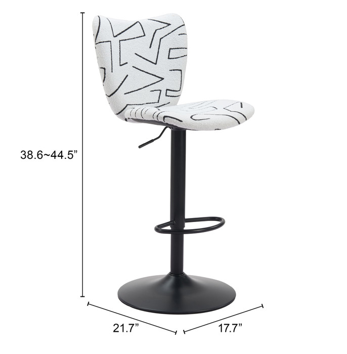 Zuo Modern Elevate Barstool (Set of 2) White