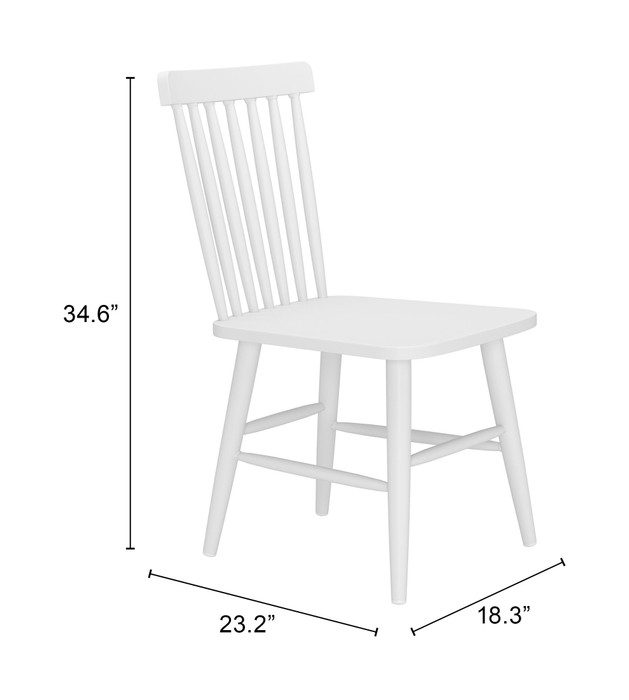 Zuo Modern Zeilen Dining Chair (Set of 2) White