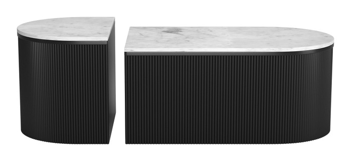 Zuo Modern Ormara Coffee Table Set (2-Piece) White & Black