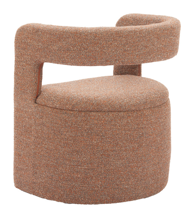 Zuo Modern Atria Accent Chair & Ottoman Tawny Brown