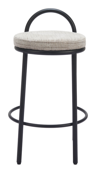 Zuo Modern Sisal Counter Stool (Set of 2) Beige Tweed