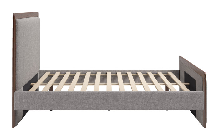 Zuo Modern Somune Queen Bed Gray & Walnut