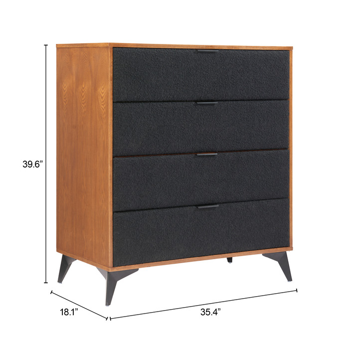 Zuo Modern Zarif Chest Black & Walnut