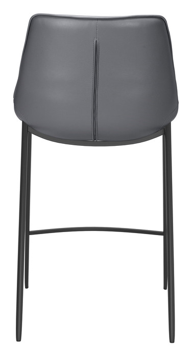 Zuo Modern Magnus Counter Stool (Set of 2) Dark Gray & Black
