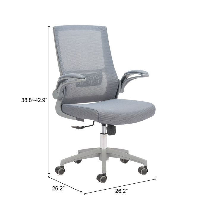 Zuo Modern Pater Office Chair Gray