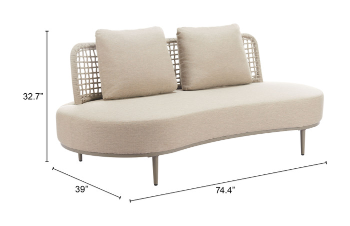 Zuo Modern Ruhe Sofa Beige
