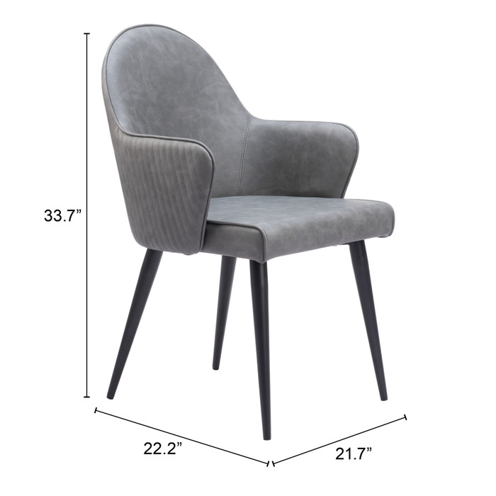 Zuo Modern Silloth Dining Chair Gray