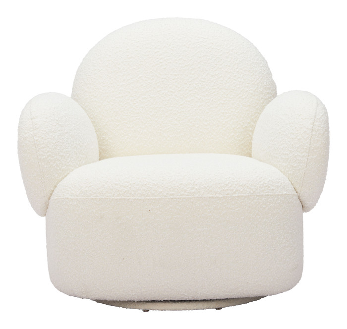 Zuo Modern Pilka Swivel Chair White
