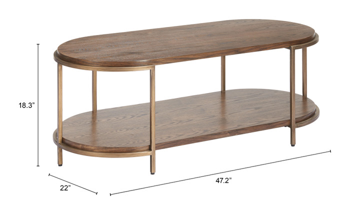 Zuo Modern Niju Coffee Table Brown
