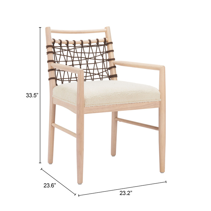 Zuo Modern Wezly Dining Chair (Set of 2) Ivory
