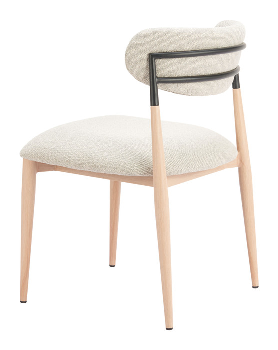 Zuo Modern Equinox Armless Dining Chair (Set of 2) Oyster Gray & Natural