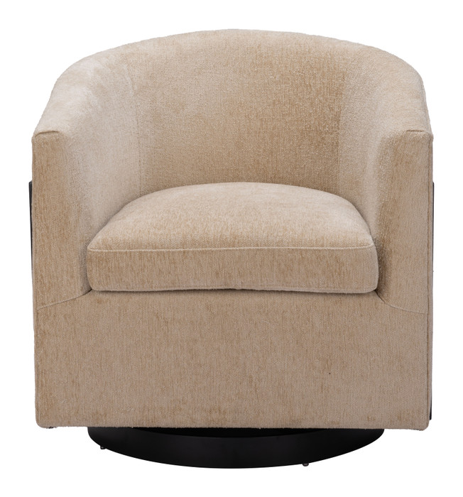 Zuo Modern Hanko Swivel Chair Golden Beige