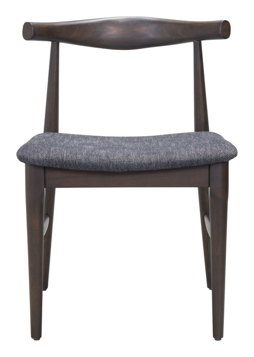 Zuo Modern Tuzka Dining Chair (Set of 2) Gray & Espresso