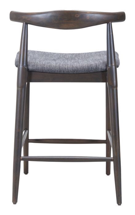 Zuo Modern Tuzka Counter Stool (Set of 2) Gray & Espresso