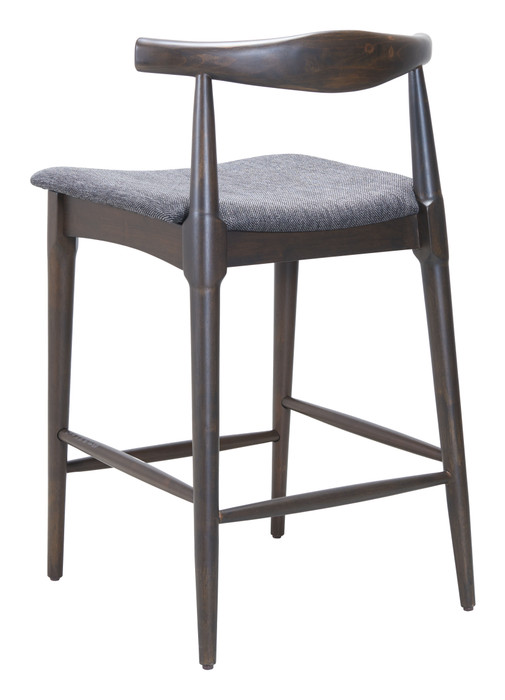 Zuo Modern Tuzka Counter Stool (Set of 2) Gray & Espresso