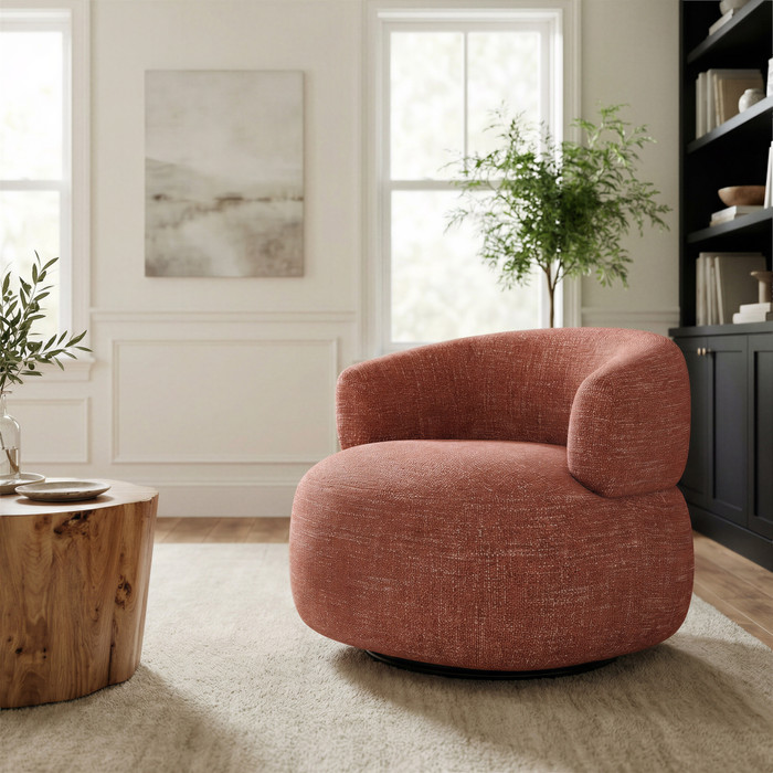 Zuo Modern Venezia Swivel Chair Brown