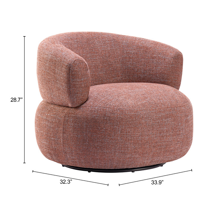 Zuo Modern Venezia Swivel Chair Brown