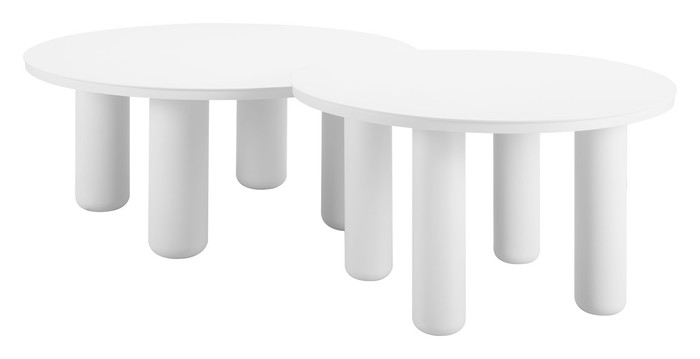 Zuo Modern Ola Coffee Table Set (2-Piece) White