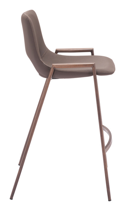 Zuo Modern Desi Counter Stool (Set of 2) Brown & Walnut