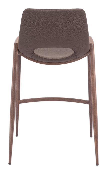 Zuo Modern Desi Counter Stool (Set of 2) Brown & Walnut