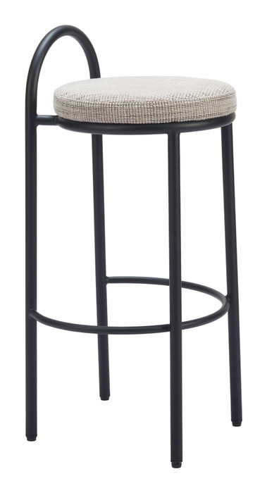 Zuo Modern Sisal Barstool (Set of 2) Beige Tweed