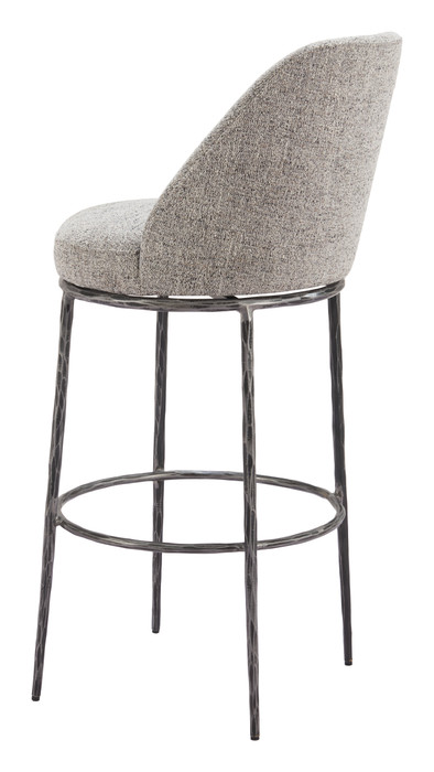 Zuo Modern Nordhavn Swivel Barstool Gray
