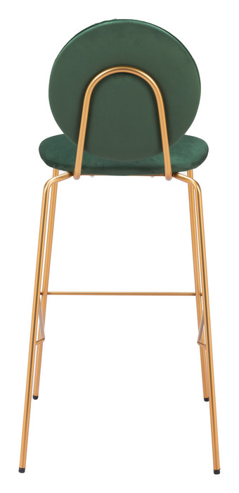Zuo Modern Odessa Barstool (Set of 2) Green & Gold