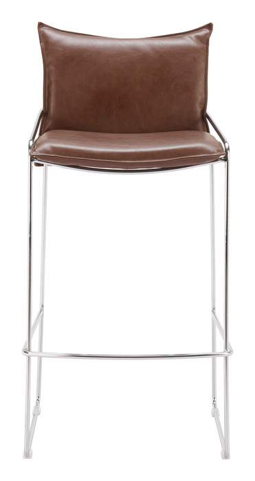 Zuo Modern Pola Barstool Brown