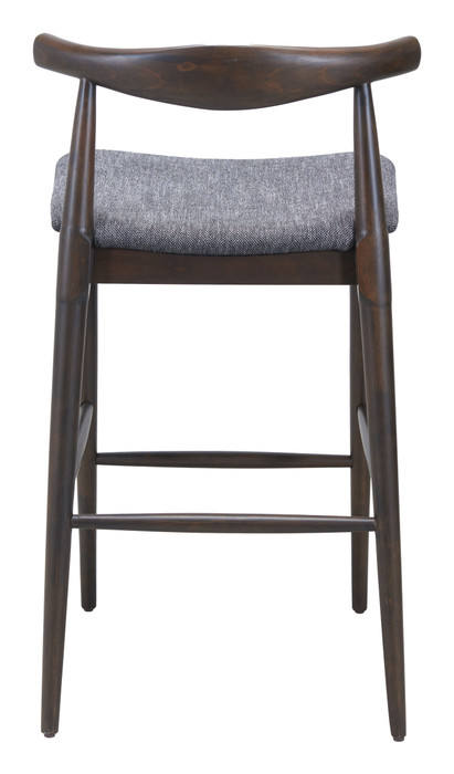 Zuo Modern Tuzka Barstool (Set of 2) Gray & Espresso