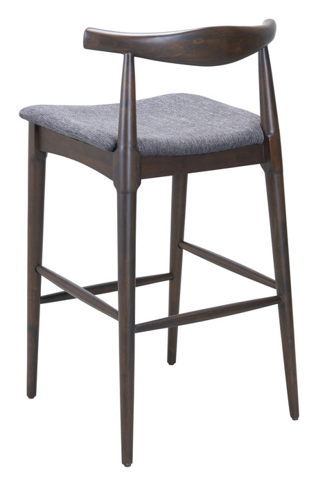 Zuo Modern Tuzka Barstool (Set of 2) Gray & Espresso