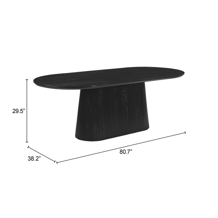 Zuo Modern Sulco Dining Table Black