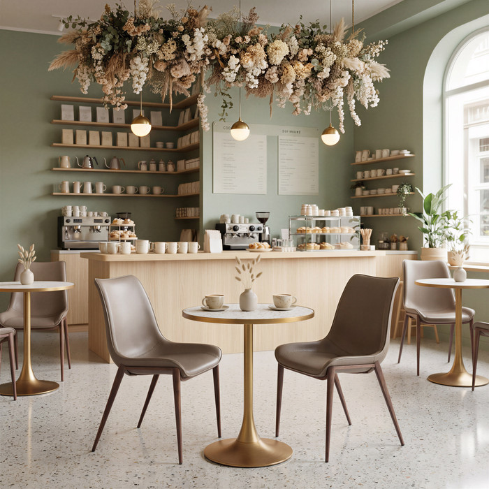 Zuo Modern Bite Bistro Table Beige & Gold