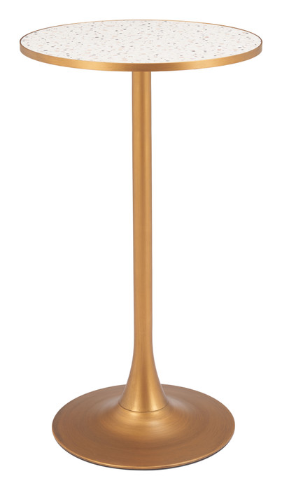Zuo Modern Bite Bar Table Beige & Gold