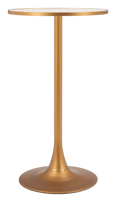 Zuo Modern Bite Bar Table Beige & Gold