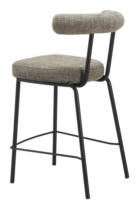 Zuo Modern Kede Counter Stool Green Tweed