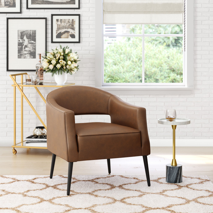 Zuo Modern Berkeley Accent Chair Vintage Brown