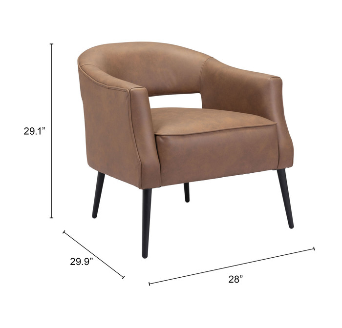Zuo Modern Berkeley Accent Chair Vintage Brown