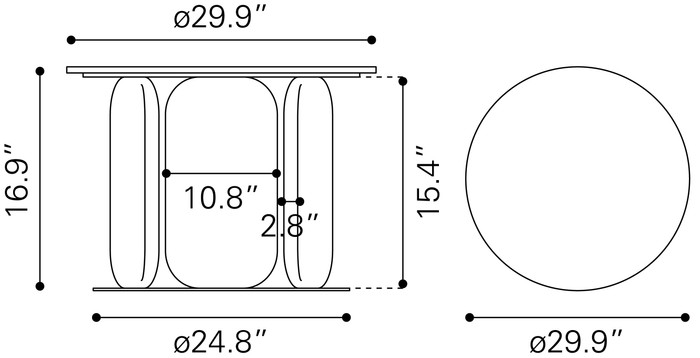 Zuo Modern Pemba Coffee Table Multicolor