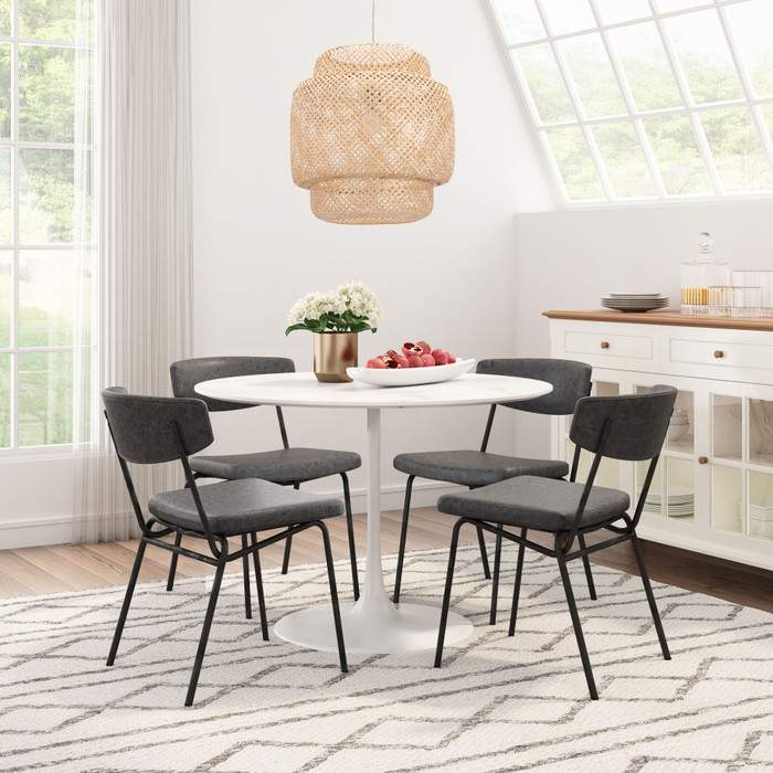 Zuo Modern Charon Dining Chair (Set of 2) Vintage Black