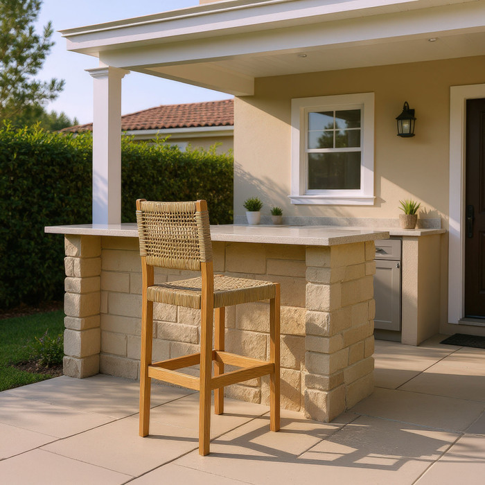 Zuo Modern Corde Barstool Beige