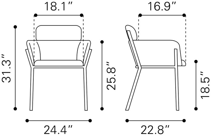 Zuo Modern Bremor Dining Chair (Set of 2) Beige